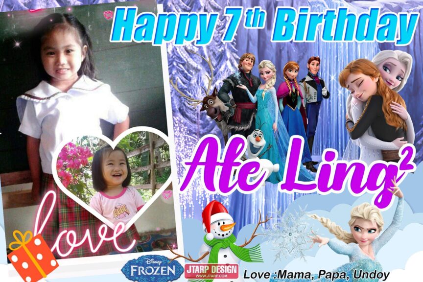 Frozen Theme Birthday Tarpaulin Design