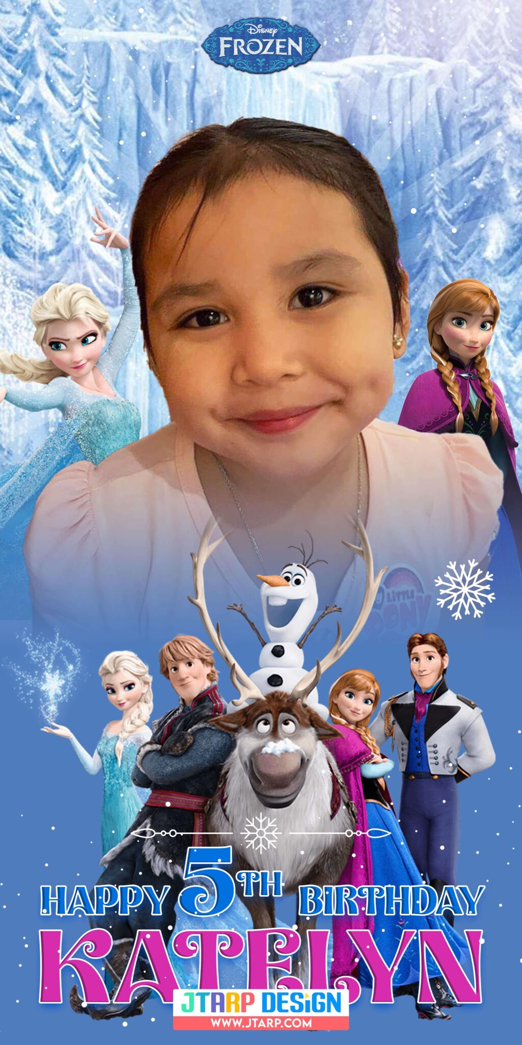 Katelyns 5th Birthday Standee Frozen Theme