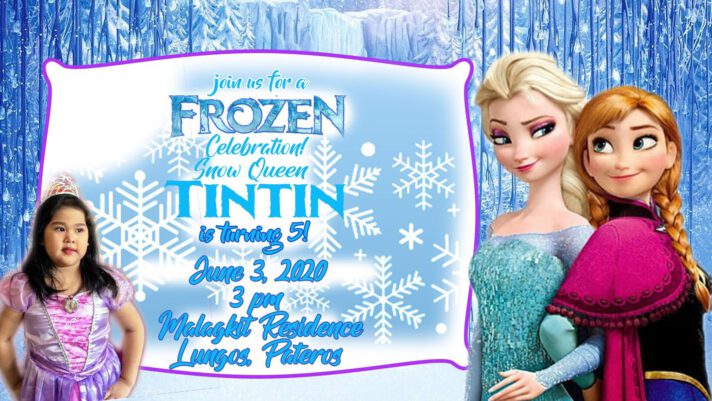 Frozen Inspired Birthday Invitation Design -