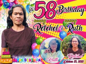 58th Birthday Tarpaulin Layout | Tarp Layout for Adult