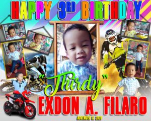 Motocross Tarpaulin Design: 3rd Birthday Layout