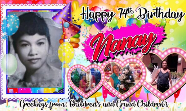 74th Birthday Tarpaulin Layout Design for Adults