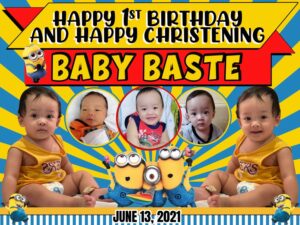 Minion Birthday Tarpaulin Layout Template