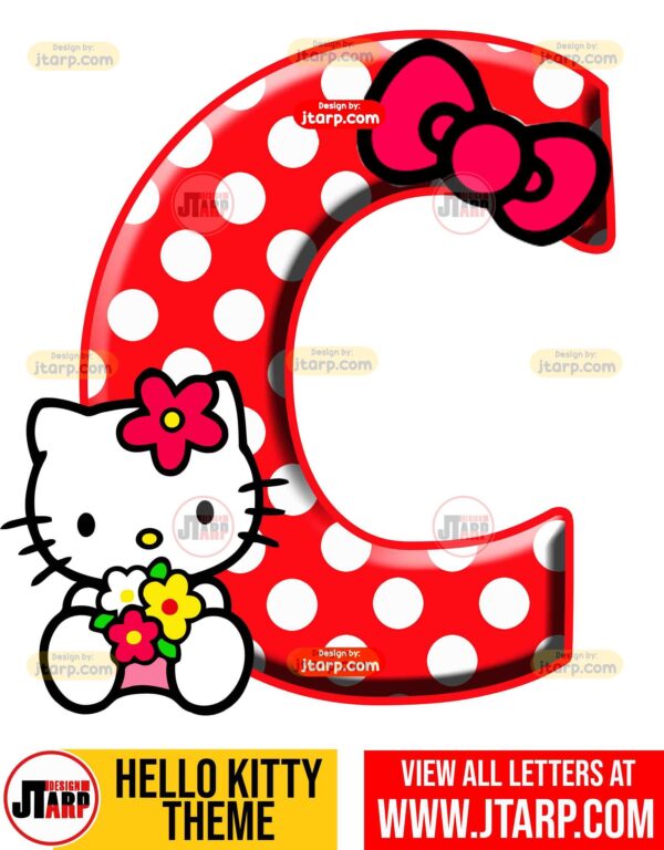 FREE PRINTABLE HELLO KITTY ALPHABET LETTERS A-Z