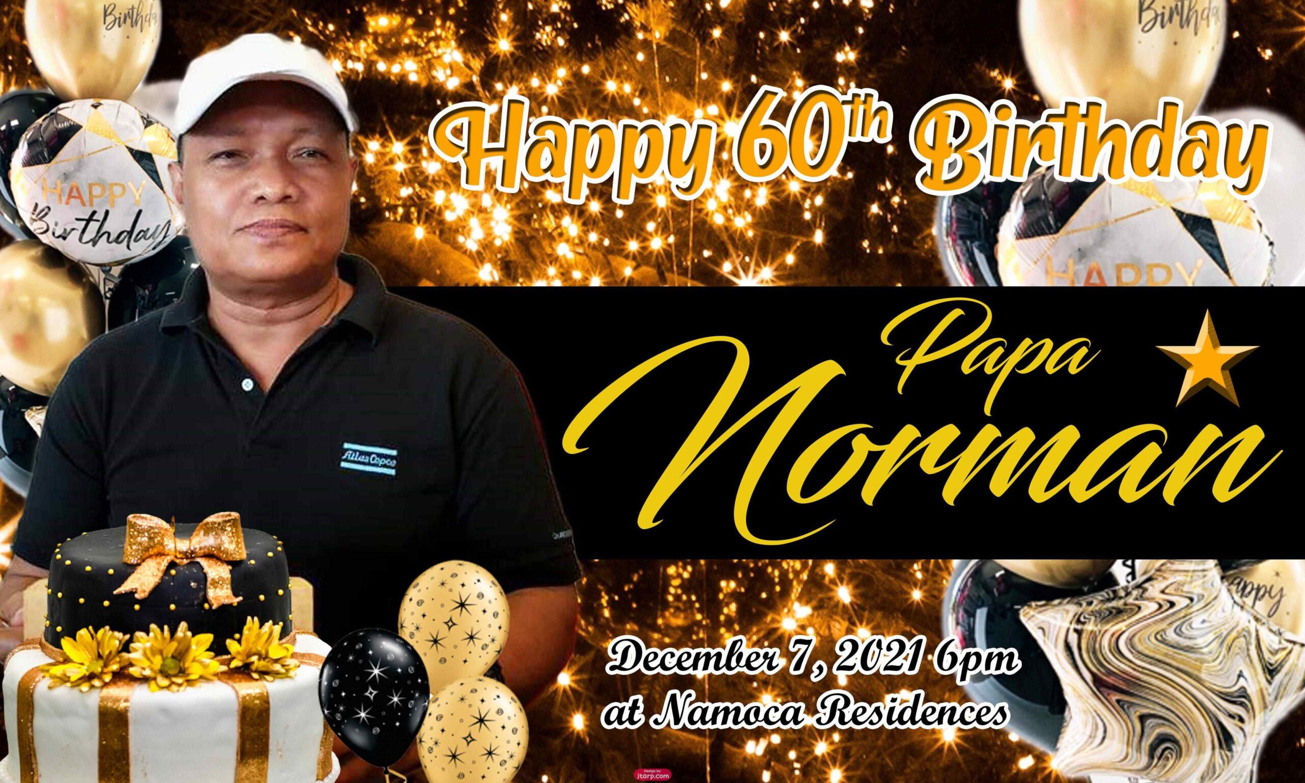Happy 60th Birthday Papa Norman Scaled 