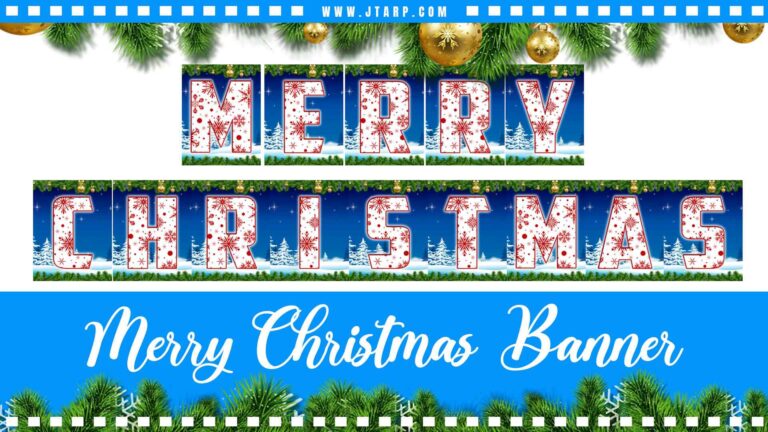 Merry Christmas Printable Banner Free Download