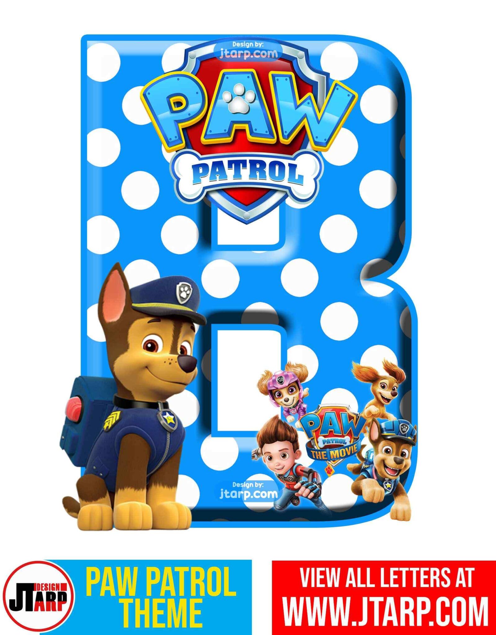 Alphabet Paw Patrol Letter A to Z