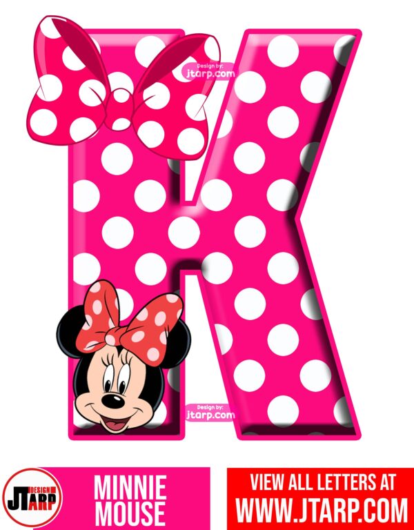 Minnie Mouse Alphabet Letters