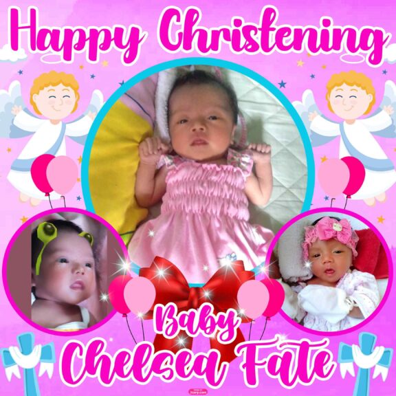 Christening Girl Kids Tarpaulin Toddlers