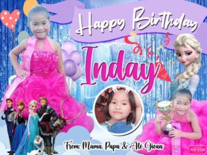 3×4 Happy Birthday Inday Frozen Theme