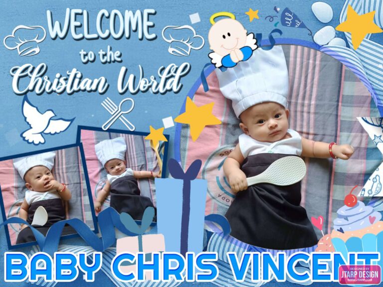 Boy Christening Kids Tarpaulin Toddlers