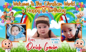 Birthday Boy Christening Kids Tarpaulin Toddlers