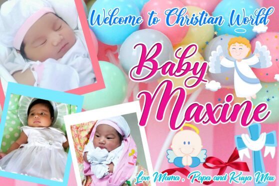 Christening Girl Kids Tarpaulin Toddlers