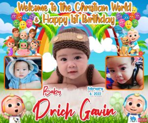 Birthday Boy Christening Kids Tarpaulin Toddlers