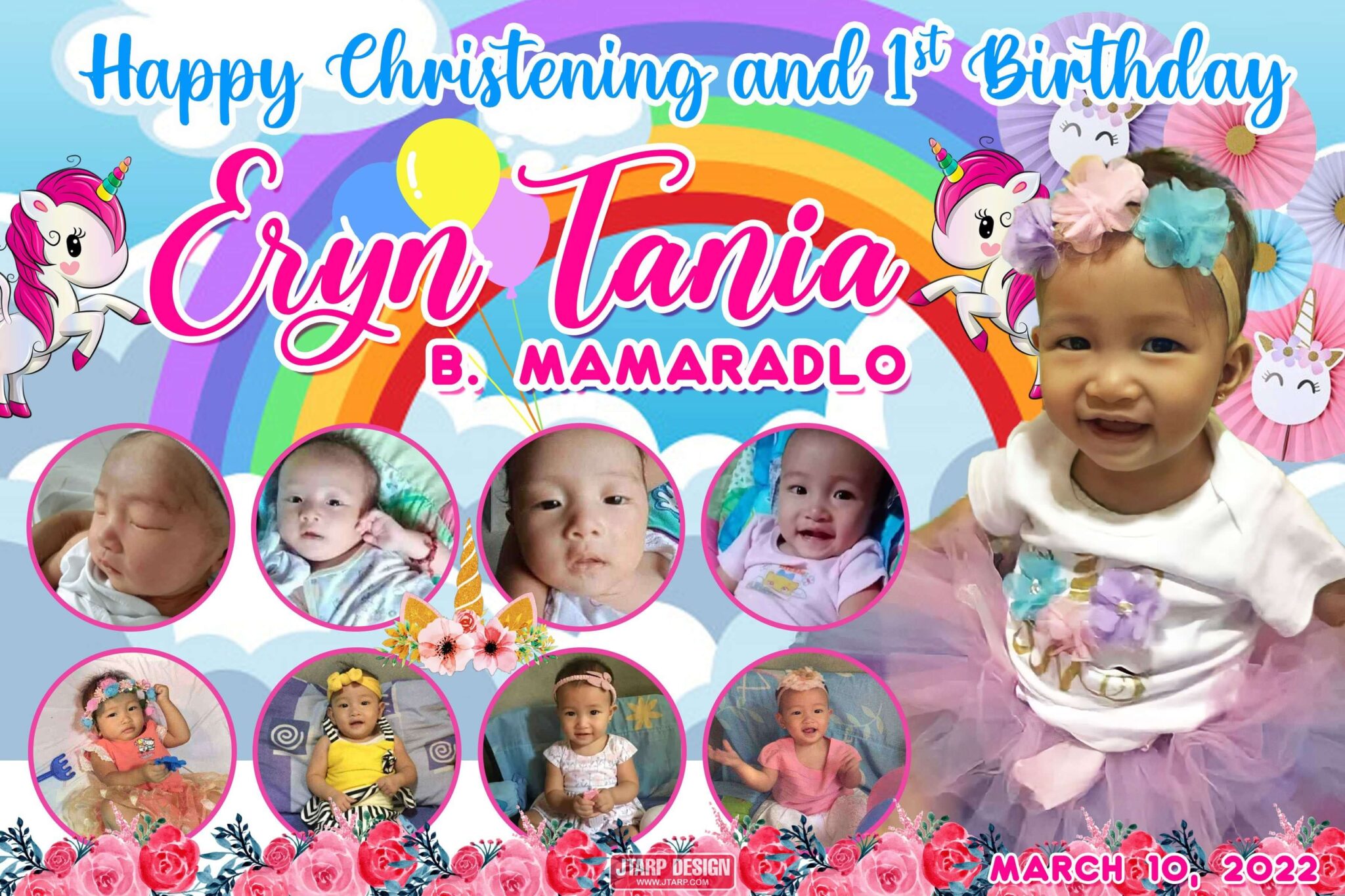 Birthday Christening Girl Kids Tarpaulin