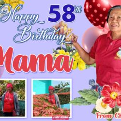 58th Birthday Tarpaulin Design – Flower Background