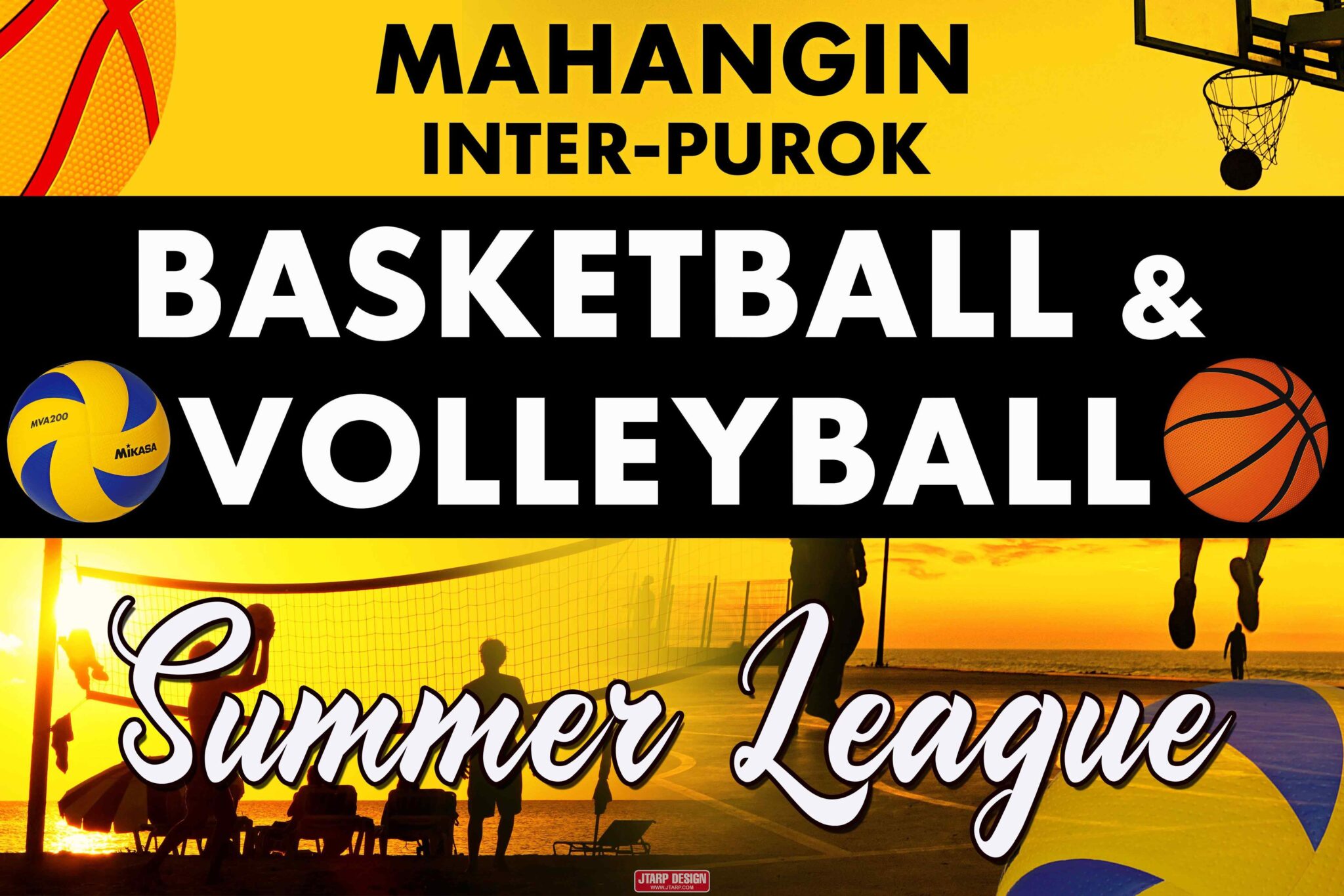 Basketball and Volleyball Summer League Tarpaulin Layout