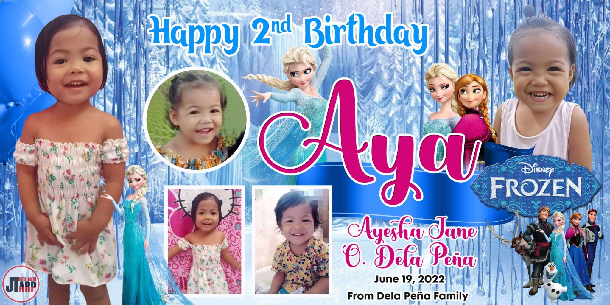 Aya’s 2nd Birthday: Frozen Theme Tarpaulin