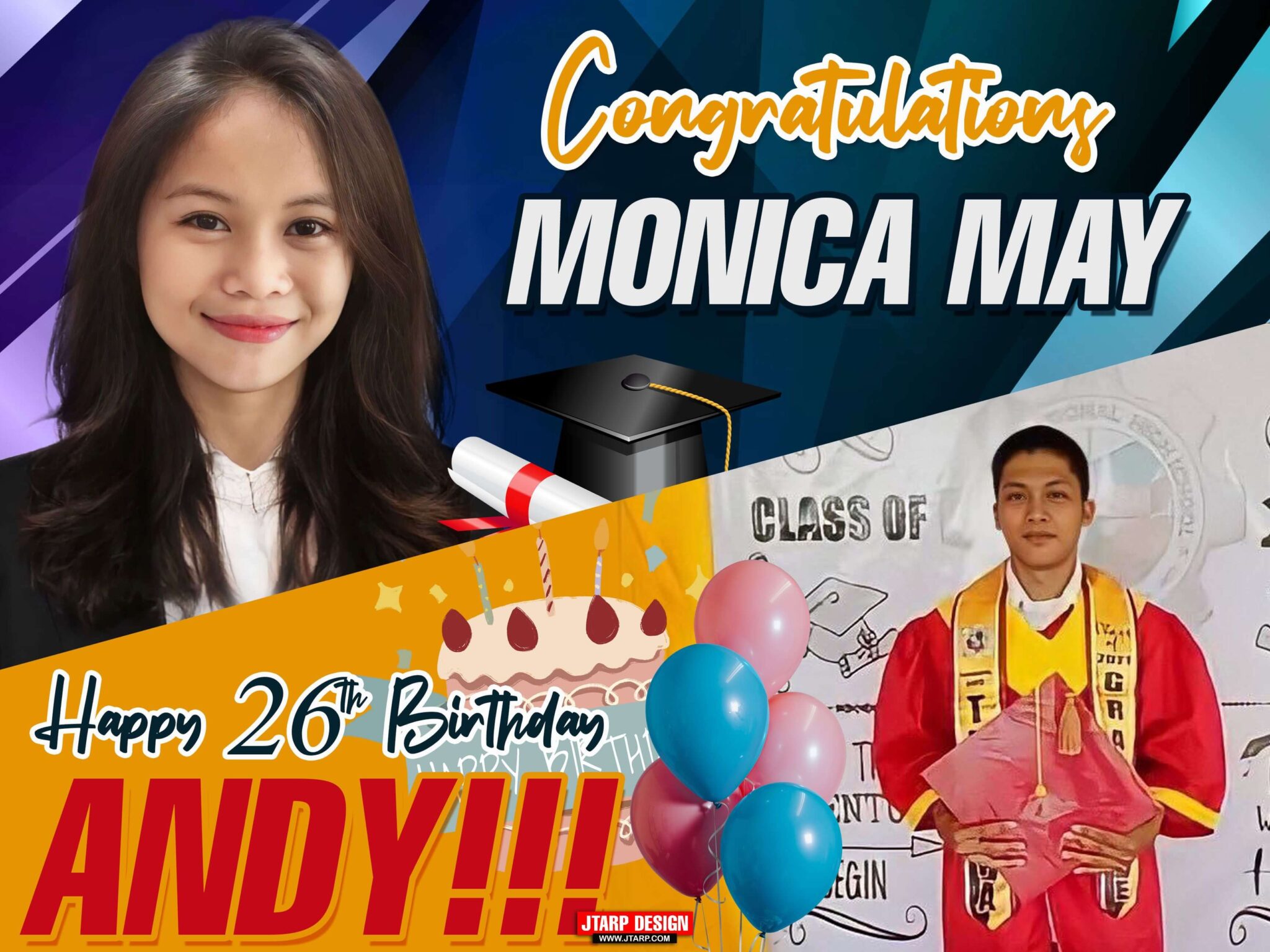 Congratulations and Happy Birthday Monica and Andy