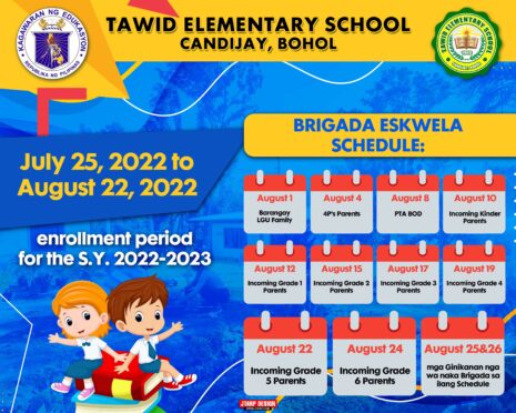 Schedule Banner Design: Brigada Eskwela