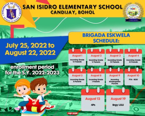 Schedule Banner Design: Brigada Eskwela