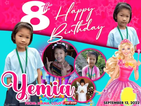 Yemia 8th Birthday Barbie Theme Tarp