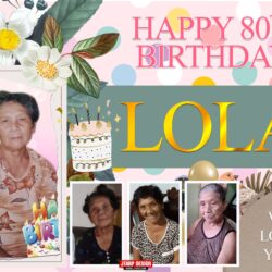 80th Birthday Simple Tarpaulin Design