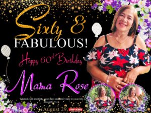 4×3 Sixty and Fabulous Happy 60th Birthday Mama Rose 9×16 Sixty and ...