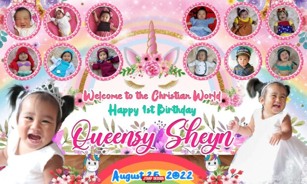 Welcome to the Christian World and Happy 1st Birthday QUEENSY SHEYN