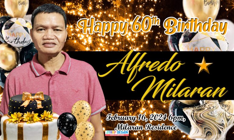 Alfredo’s 60th Birthday Black Gold Design